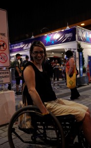 Photo de Catherine Blanchette-Dallaire en fauteuil roulant